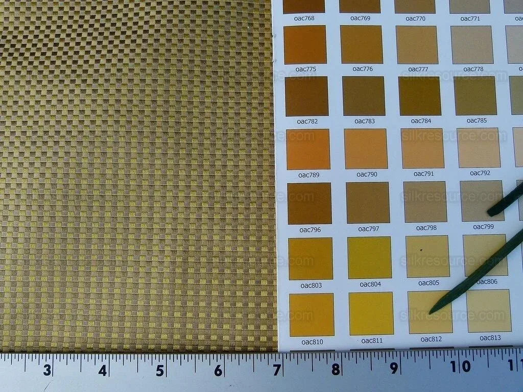 by yard Scalamandre Godwin Gold Gold Yellow Mini Check Silk MSRP USD 258/y