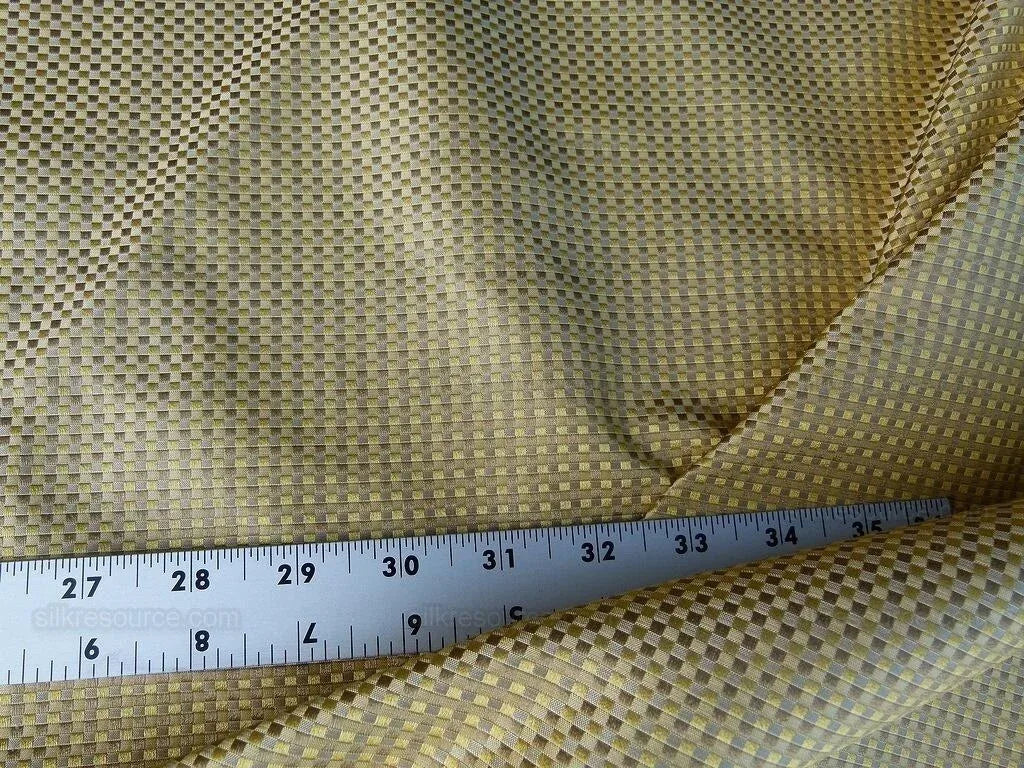 by yard Scalamandre Godwin Gold Gold Yellow Mini Check Silk MSRP USD 258/y