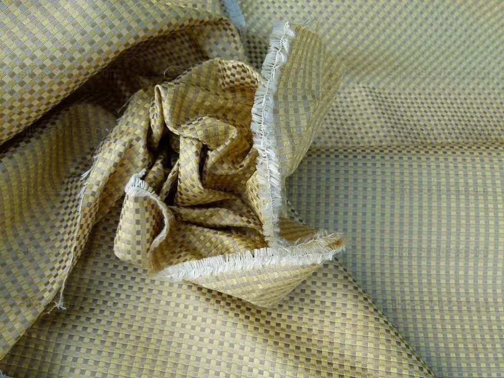 by yard Scalamandre Godwin Gold Gold Yellow Mini Check Silk MSRP USD 258/y