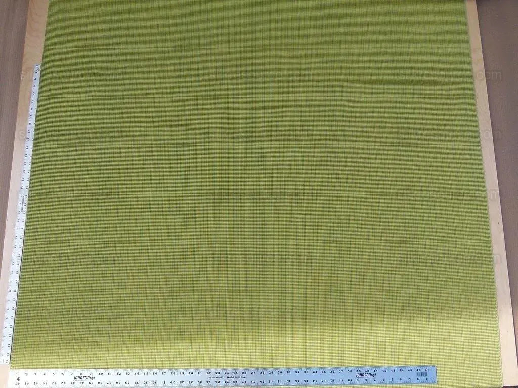 Scalamandre Oakley Cyan Striae On Green Cotton Heavy! MSRP USD 264/Y