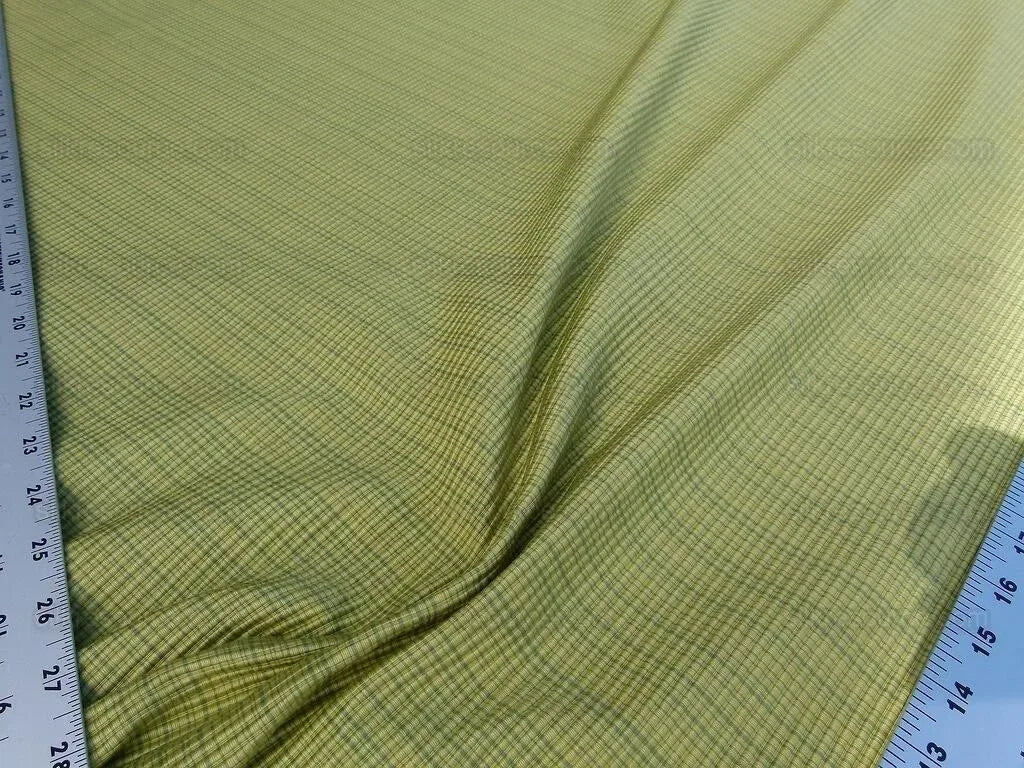 Scalamandre Oakley Cyan Striae On Green Cotton Heavy! MSRP USD 264/Y