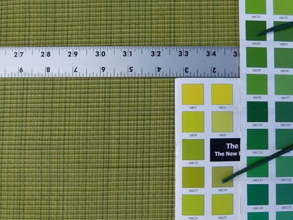 Scalamandre Oakley Cyan Striae On Green Cotton Heavy! MSRP USD 264/Y