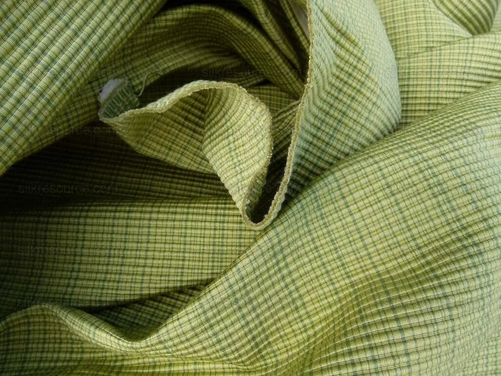 Scalamandre Oakley Cyan Striae On Green Cotton Heavy! MSRP USD 264/Y