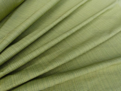 Scalamandre Oakley Cyan Striae On Green Cotton Heavy! MSRP USD 264/Y