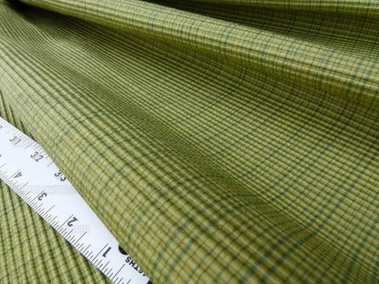 Scalamandre Oakley Cyan Striae On Green Cotton Heavy! MSRP USD 264/Y
