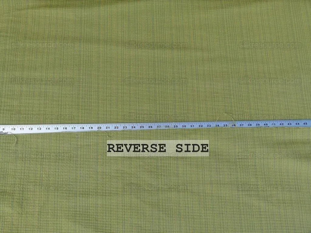 Scalamandre Oakley Cyan Striae On Green Cotton Heavy! MSRP USD 264/Y