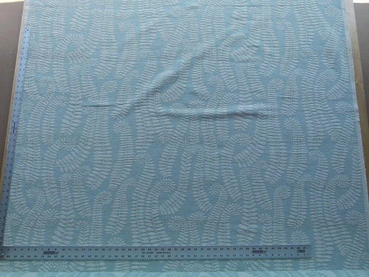 Scalamandre Botanique Fh Leaf Sky Blue Fern Foliage Cotton MSRP USD 188/Y