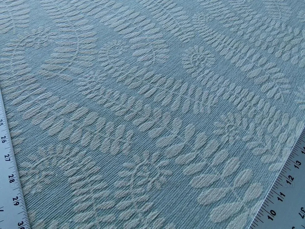 Scalamandre Botanique Fh Leaf Sky Blue Fern Foliage Cotton MSRP USD 188/Y