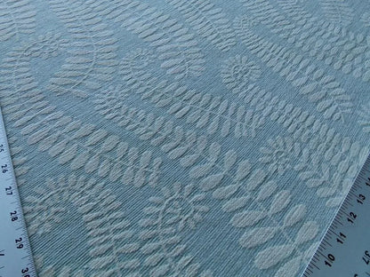 Scalamandre Botanique Fh Leaf Sky Blue Fern Foliage Cotton MSRP USD 188/Y