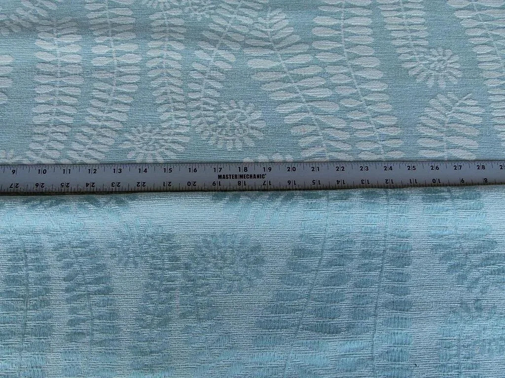 Scalamandre Botanique Fh Leaf Sky Blue Fern Foliage Cotton MSRP USD 188/Y
