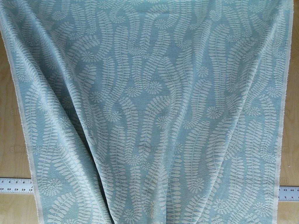 Scalamandre BOTANIQUE FH LEAF Sky Blue FERN FOLIAGE