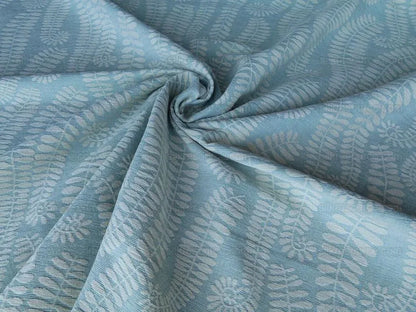 Scalamandre Botanique Fh Leaf Sky Blue Fern Foliage Cotton MSRP USD 188/Y