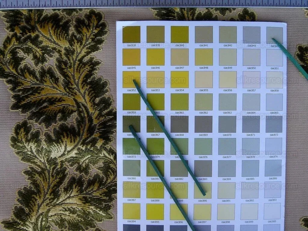 Scalamandre Acanthus Stripe Gw Gold/chestnut Cut Velvet Heavy! M