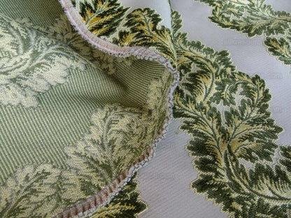 Scalamandre Acanthus Stripe Gw Gold/chestnut Cut Velvet Heavy! M