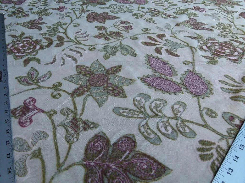 6.2yd Scalamandre Scottis Lace Sonatine Rose Olive MSRP USD 304/y