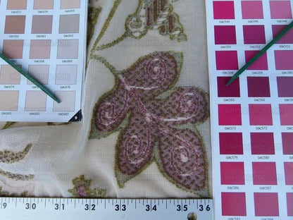 6.2yd Scalamandre Scottis Lace Sonatine Rose Olive MSRP USD 304/y