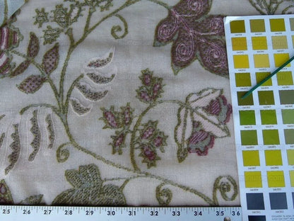 6.2yd Scalamandre Scottis Lace Sonatine Rose Olive MSRP USD 304/y