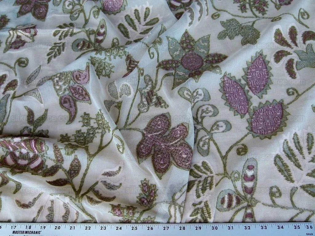 6.2yd Scalamandre Scottis Lace Sonatine Rose Olive MSRP USD 304/y
