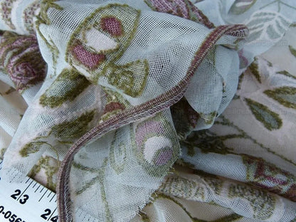6.2yd Scalamandre Scottis Lace Sonatine Rose Olive MSRP USD 304/y