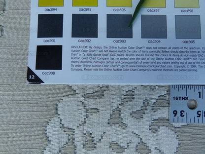 Scalamandre Katmandu Crema Green Silk Lampas Paisley MSRP USD 364