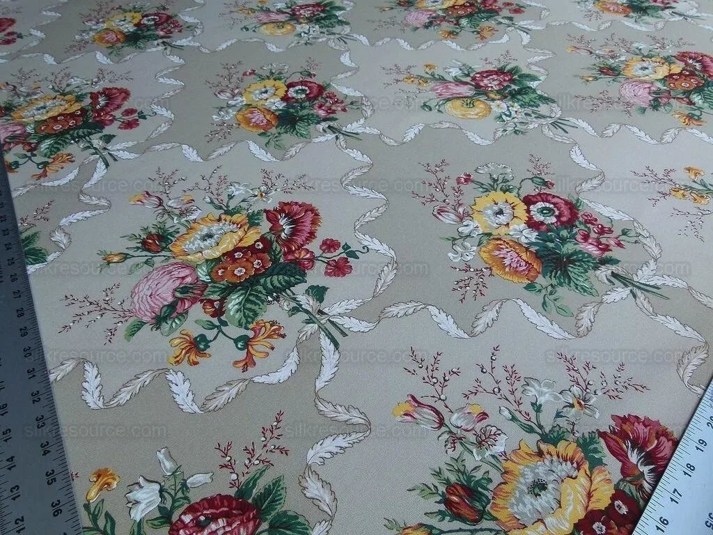 9y Scalamandre Penzance Multi/beige Bouquet Floral MSRP USD 360/Y