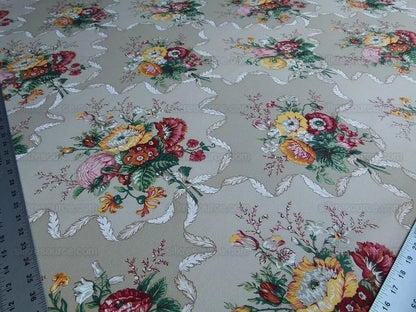 9y Scalamandre Penzance Multi/beige Bouquet Floral MSRP USD 360/Y