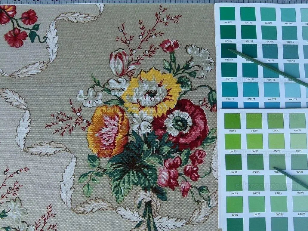 9y Scalamandre Penzance Multi/beige Bouquet Floral MSRP USD 360/Y