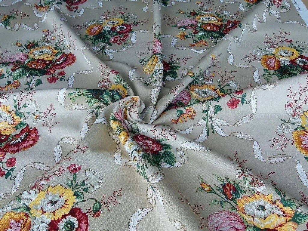 9y Scalamandre Penzance Multi/beige Bouquet Floral MSRP USD 360/Y