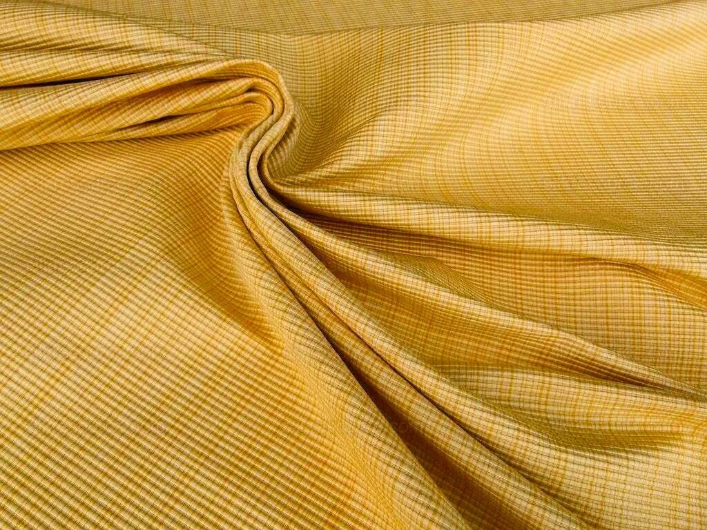 Scalamandre Oakley Gold Striae On Yellow Cotton Heavy MSRP USD 264/Y