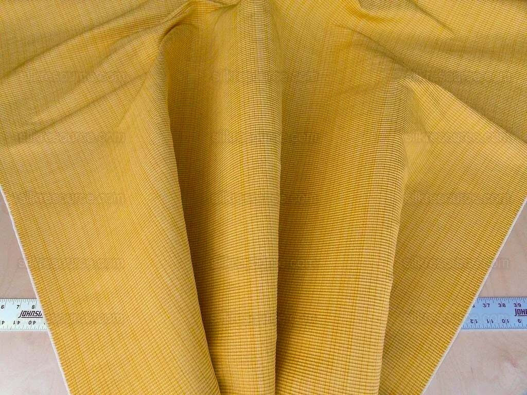 Scalamandre Oakley Gold Striae On Yellow Cotton Heavy MSRP USD 264/Y