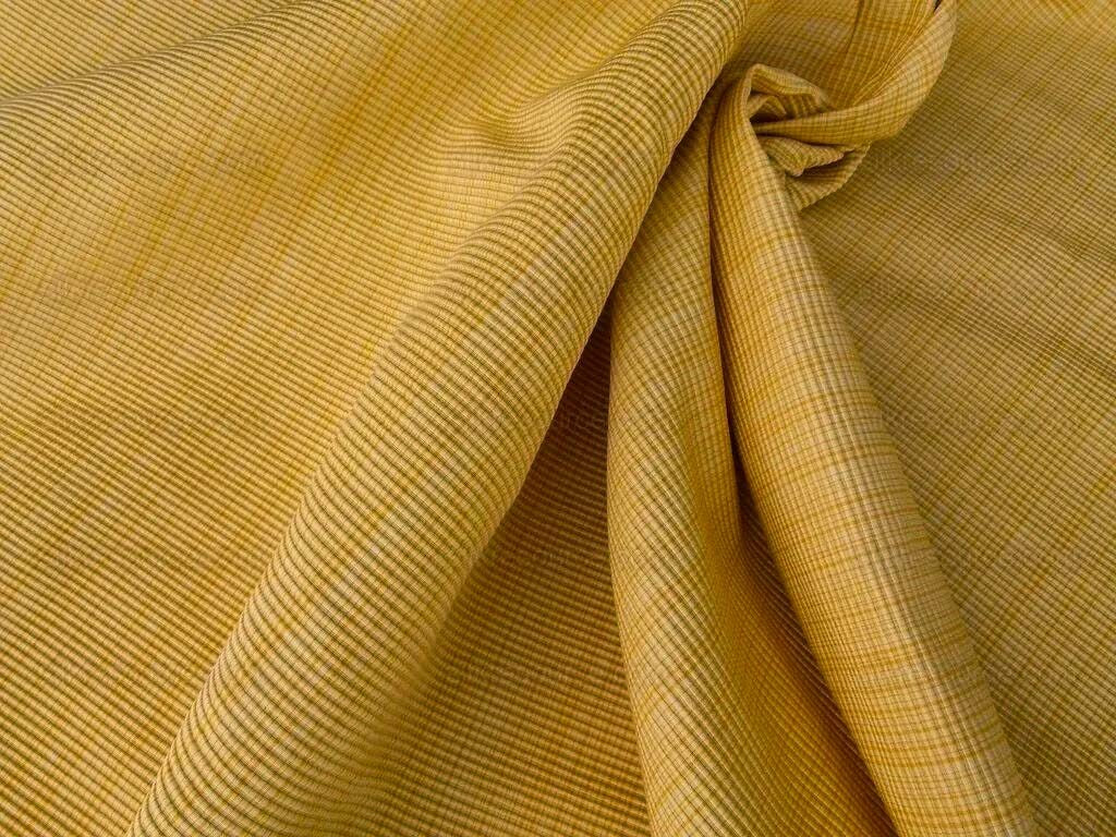 Scalamandre Oakley Gold Striae On Yellow Cotton Heavy MSRP USD 264/Y