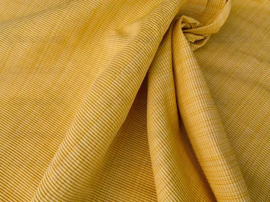 Scalamandre Oakley Gold Striae On Yellow Cotton Heavy MSRP USD 264/Y