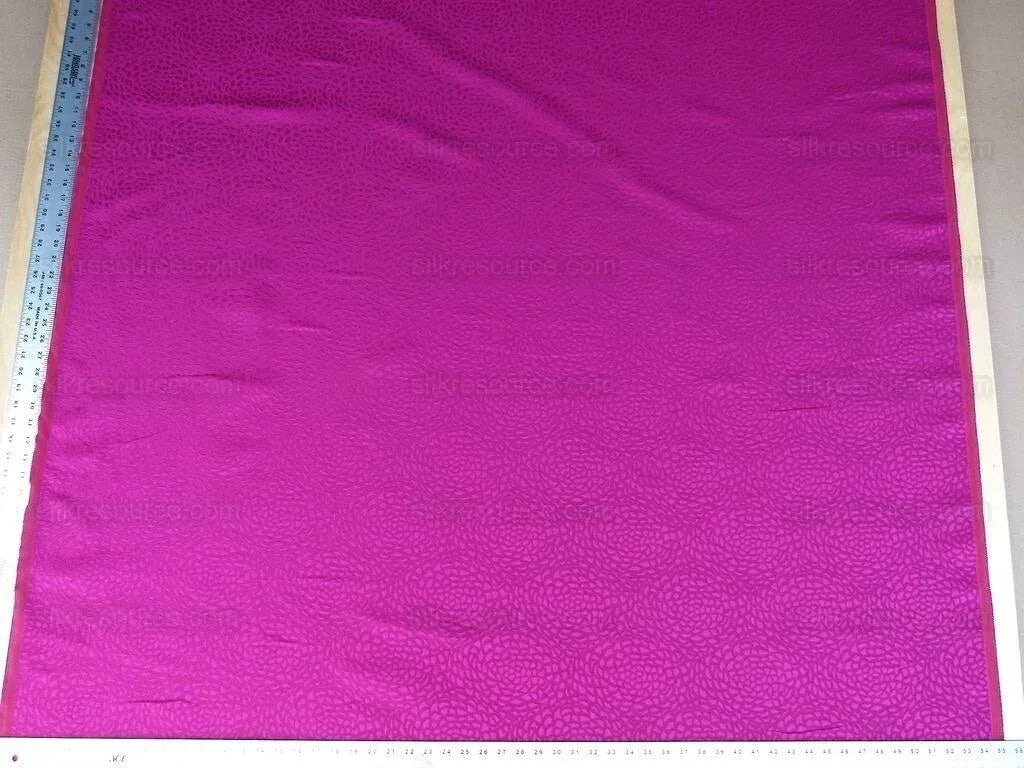 Scalamandre Chrysanthemum Fuchsia Pink Flowers Woven Glamor Texture MSRP USD 258/Y