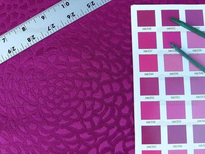 Scalamandre Chrysanthemum Fuchsia Pink Flowers Woven Glamor Texture MSRP USD 258/Y