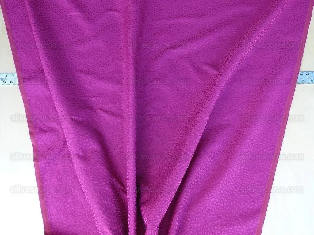 Scalamandre Chrysanthemum Fuchsia Pink Flowers Woven Glamor Texture MSRP USD 258/Y