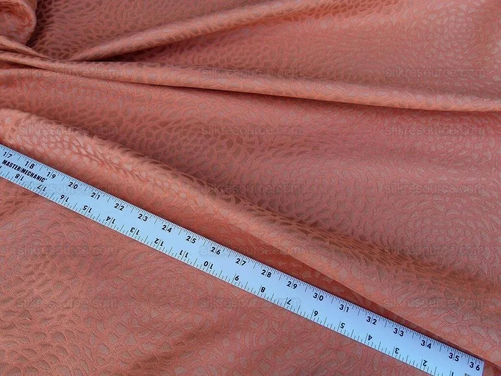 Scalamandre Chrysanth Chrysanthemum Tangerine Flowers Woven Glamour Texture Old World Weavers MSRP USD 258/Y