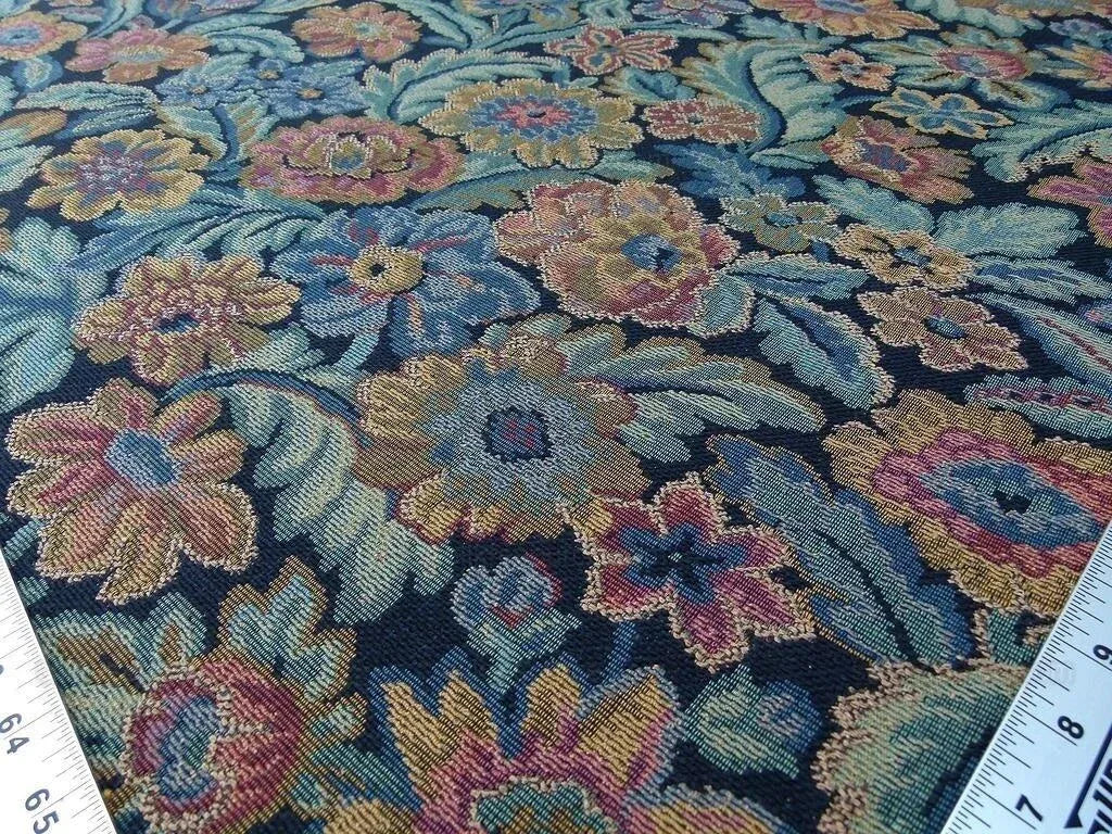 Scalamandre Belleroy Multi/black Old World Weavers Flora Tapestry from France Wild Flower MSRP USD392