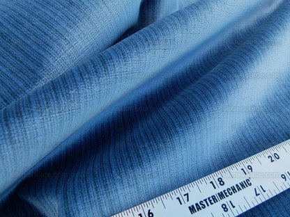 BY Yard Scalamandre Strie Amboise Cadet Blue Thick Lush Cotton Velvet MSRP USD 196/Yd