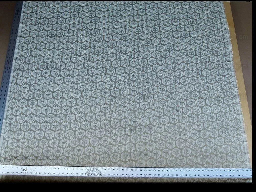 Scalamandre Castletown Flax White Jacquard Small Scale Daisy Linen MSRP USD218/y