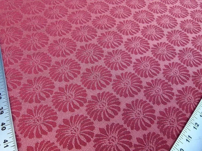 Scalamandre Castletown Red Pink Jacquard Small Scale Daisy Linen MSRP USD218/y