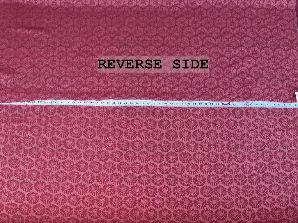 Scalamandre Castletown Red Pink Jacquard Small Scale Daisy Linen MSRP USD218/y