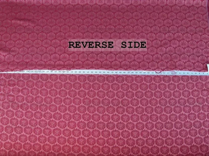 Scalamandre Castletown Red Pink Jacquard Small Scale Daisy Linen MSRP USD218/y