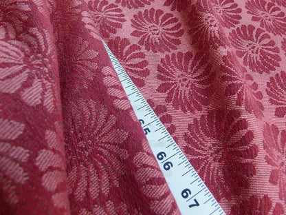 Scalamandre Castletown Red Pink Jacquard Small Scale Daisy Linen MSRP USD218/y