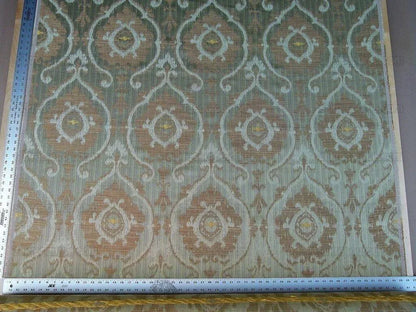 Scalamandre Libretto Olive Green Bronze Medallion Lampas MSRP USD258