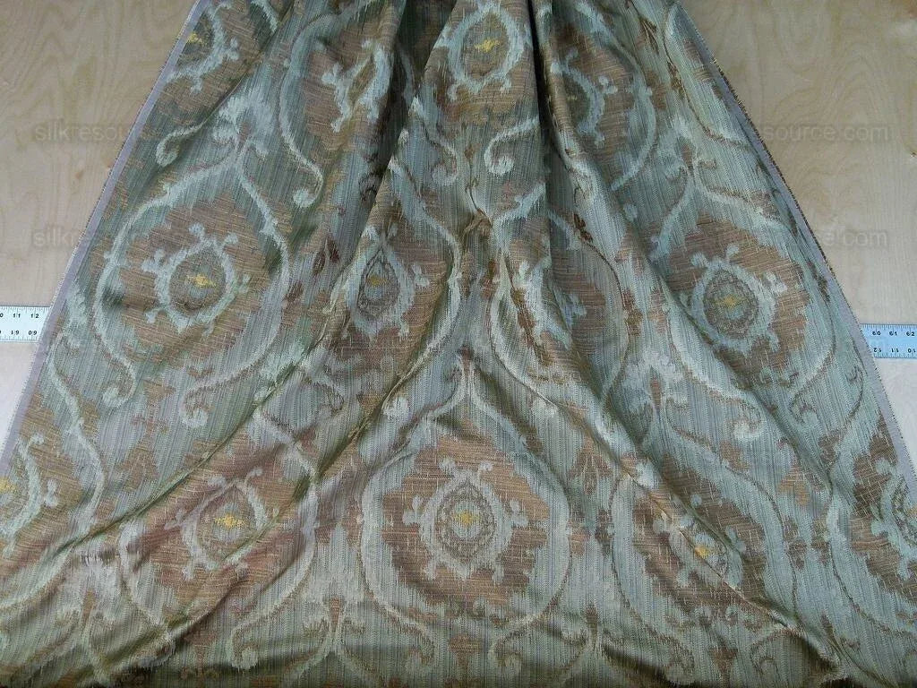 Scalamandre Libretto Olive Green Bronze Medallion Lampas MSRP USD258