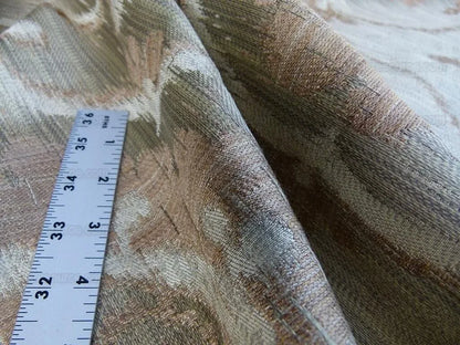 Scalamandre Libretto Olive Green Bronze Medallion Lampas MSRP USD258