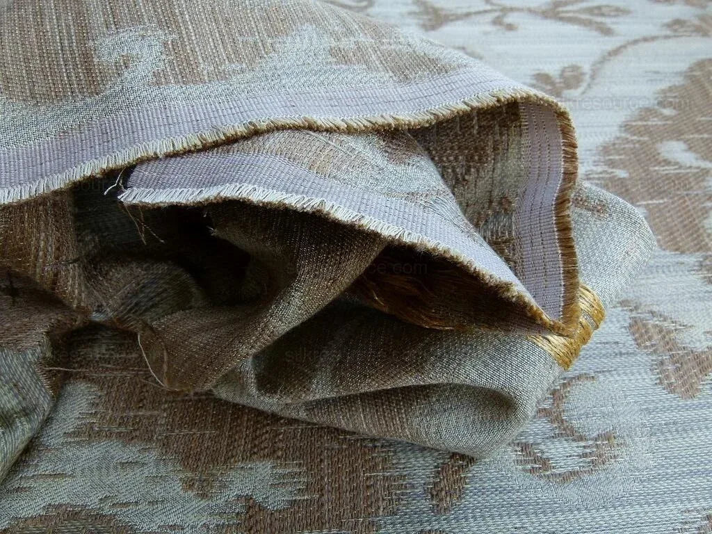 Scalamandre Libretto Olive Green Bronze Medallion Lampas MSRP USD258