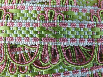 Scalamandre Silk Trim LYRIC CORAL & LIME PINK GREEN MSRP 198USD/