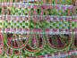 Scalamandre Silk Trim LYRIC CORAL & LIME PINK GREEN MSRP 198USD/