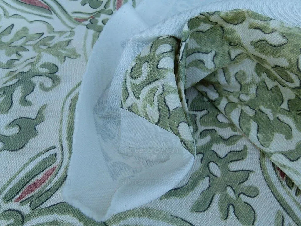 By Yard Scalamandre Grafton Green Terracota Pink Medallion Print MSRP USD292/Y